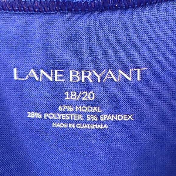 Lane Bryant Royal Blue Mock Neck Short Sleeve Tee Size 18/20 Women's Plus Top - Picture 2 of 7